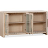 Livvy Sideboard | 4 Glass Doors & 2 Cabinets | White S& Ash Wood 68"