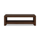 Tammy Coffee Table | Lower Shelf | Slatted Accents | Roux Solid Wood 54"