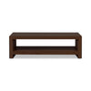 Tammy Coffee Table | Lower Shelf | Slatted Accents | Roux Solid Wood 54"