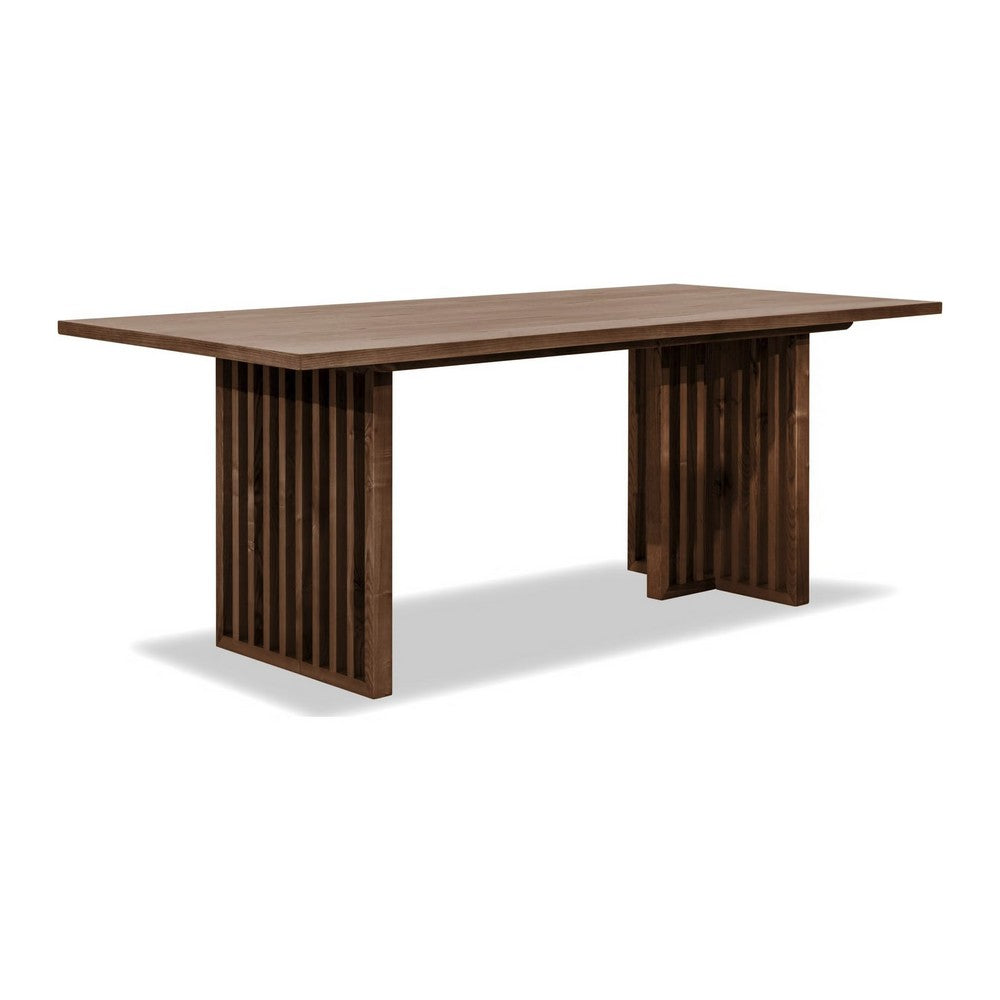 Tammy Dining Table with Sculptural Base Design | Roux Solid Ash Wood 78"