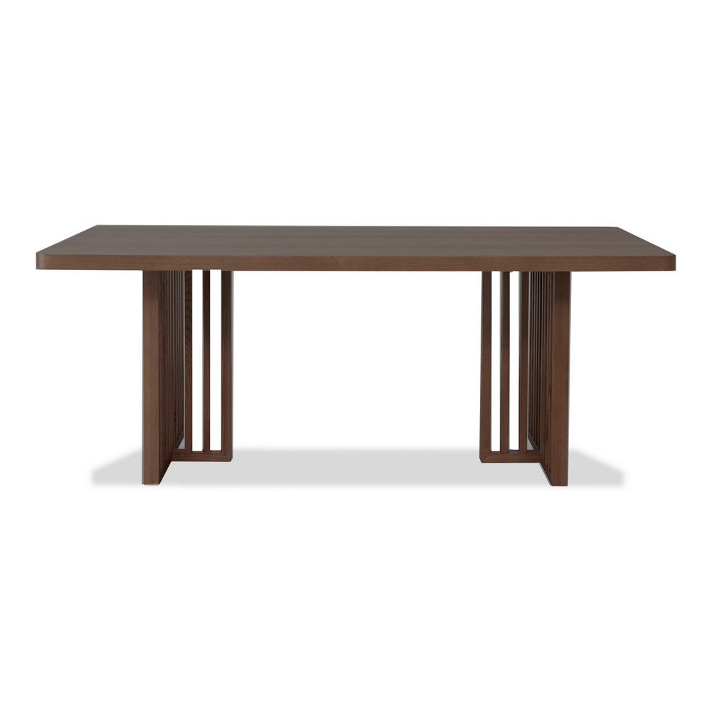 Tammy Dining Table with Sculptural Base Design | Roux Solid Ash Wood 78"