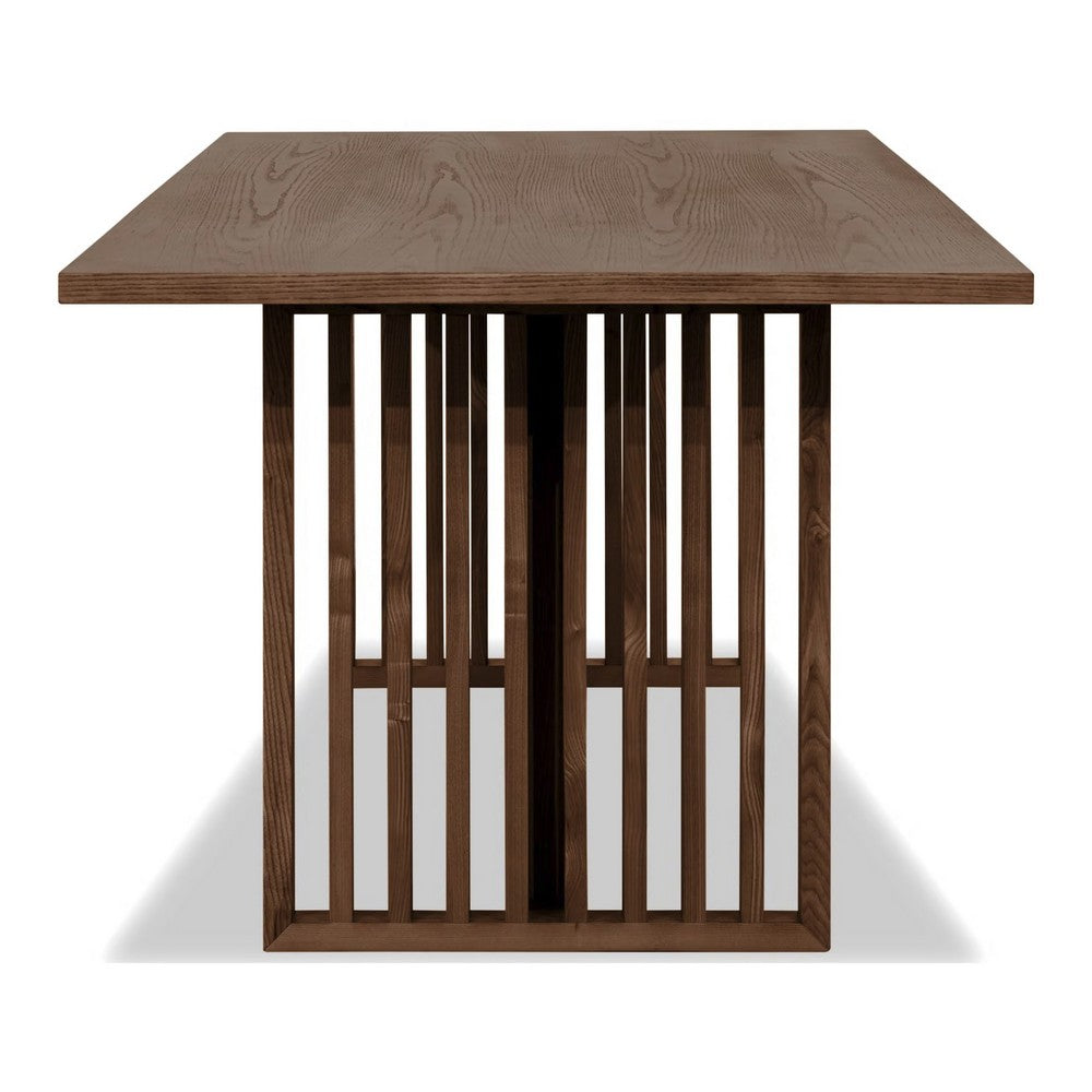 Tammy Dining Table with Sculptural Base Design | Roux Solid Ash Wood 78"