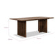 Tammy Dining Table with Sculptural Base Design | Roux Solid Ash Wood 78"