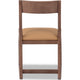 Tammy Dining Chair with Camel Tan Faux Leather Seat | Roux Ash Wood