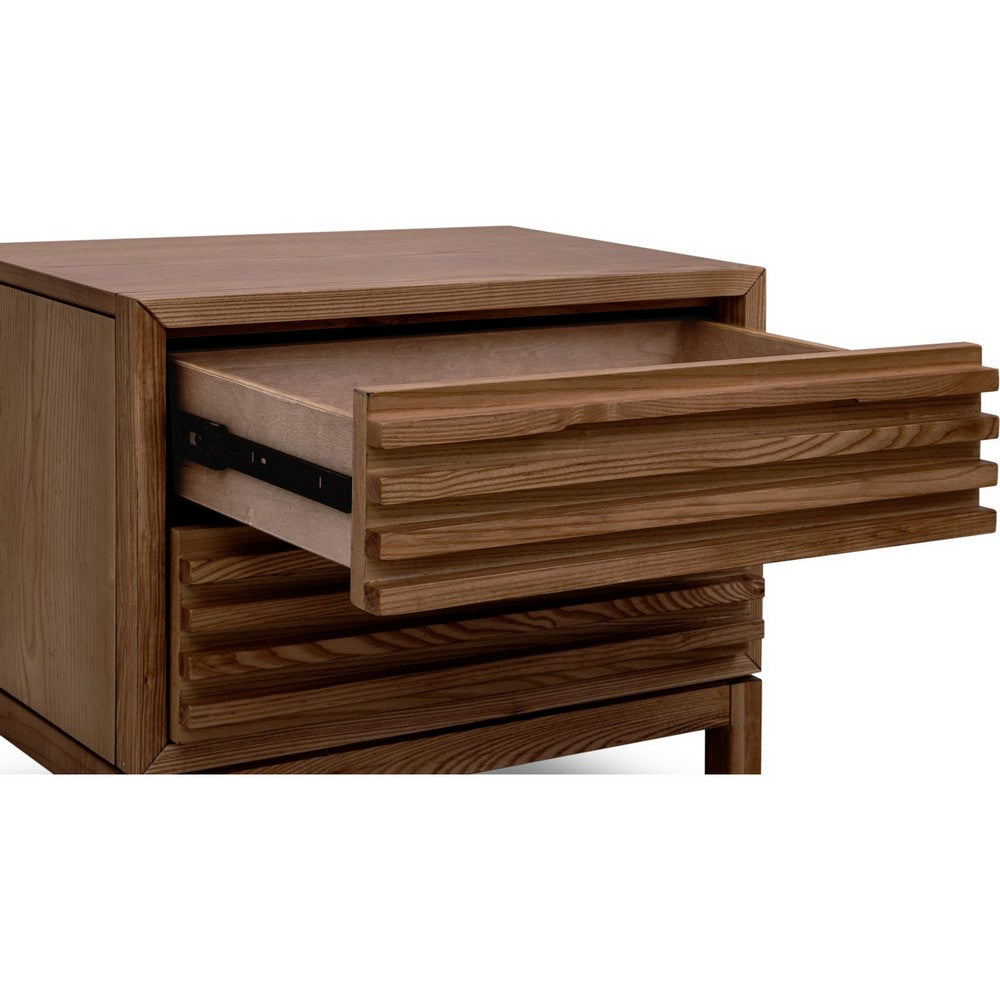 Tammy Nightst& with 2 Drawers | USB Charging Station | Roux Solid Wood