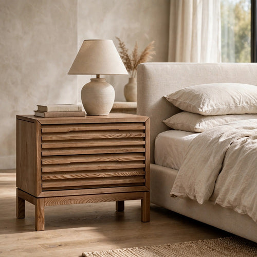 Tammy Nightst& with 2 Drawers | USB Charging Station | Roux Solid Wood