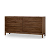 Tammy Wide Dresser | 6 Drawers | Slatted Front Design | Roux Wood