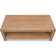 Tammy Coffee Table with Lower Shelf | Slatted Accent | Flaxen Solid Wood 54"