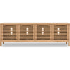 Tammy Media Console with 4 Doors | Slatted Design | Flaxen Ash Wood 78"