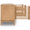Tammy Media Console with 4 Doors | Slatted Design | Flaxen Ash Wood 78"