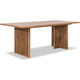 Tammy Dining Table with Sculptural Base Design | Flaxen Solid Ash Wood 78"