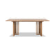 Tammy Dining Table with Sculptural Base Design | Flaxen Solid Ash Wood 78"