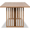 Tammy Dining Table with Sculptural Base Design | Flaxen Solid Ash Wood 78"
