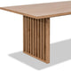 Tammy Dining Table with Sculptural Base Design | Flaxen Solid Ash Wood 78"