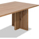 Tammy Dining Table with Sculptural Base Design | Flaxen Solid Ash Wood 78"