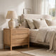 Tammy Nightst& | 3 Drawers | USB Charging Station | Flaxen Solid Wood