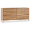 Tammy Wide Dresser | 6 Drawers | Slatted Front Design | Flaxen Wood