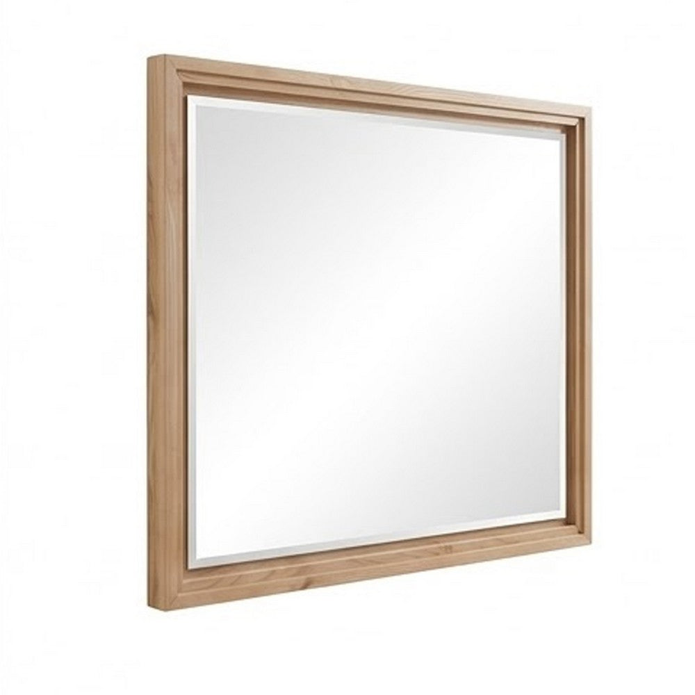 Tammy Wall or Dresser Mirror | Jap&i Style | Flaxen Ash Wood Frame 37x47