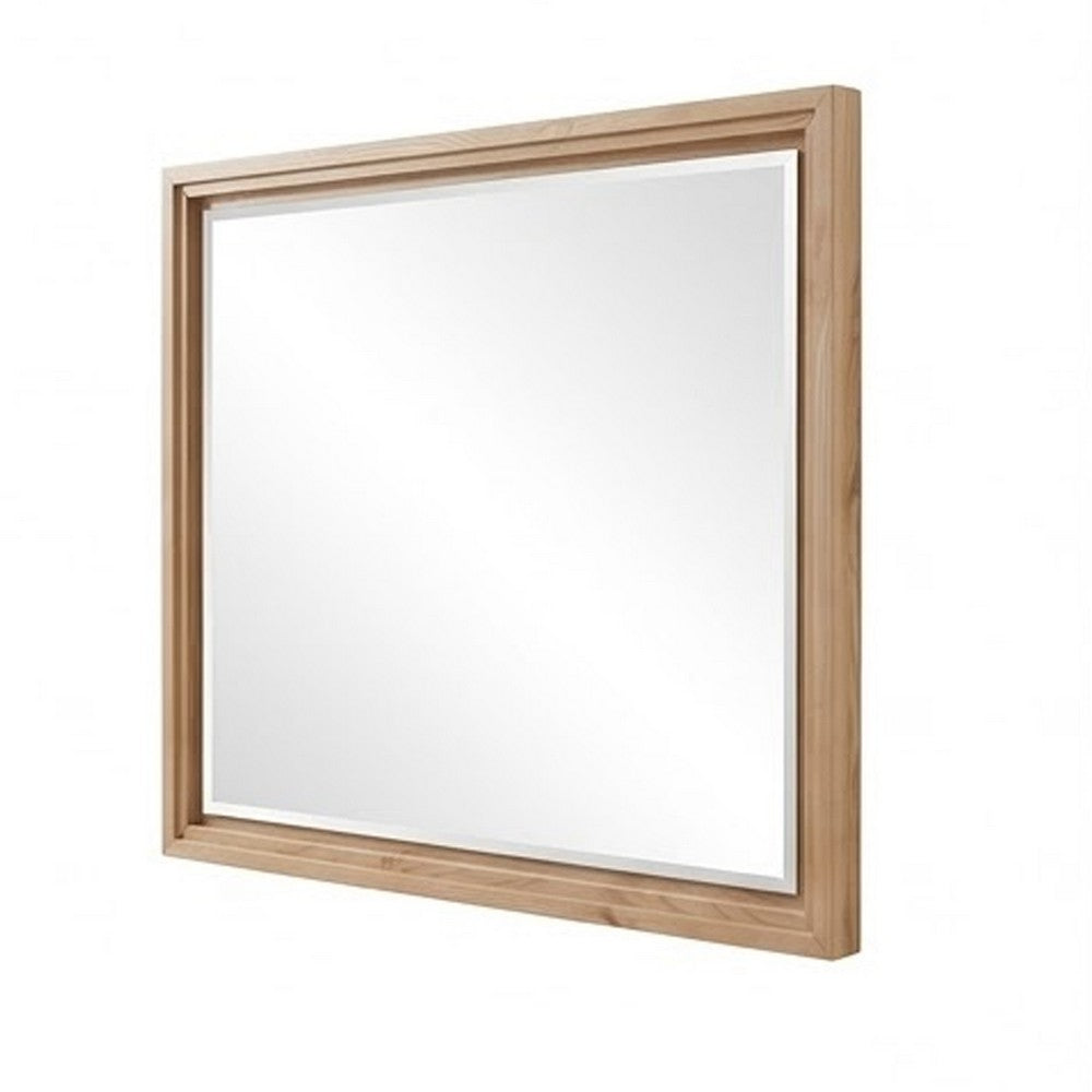 Tammy Wall or Dresser Mirror | Jap&i Style | Flaxen Ash Wood Frame 37x47