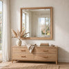 Tammy Wall or Dresser Mirror | Jap&i Style | Flaxen Ash Wood Frame 37x47