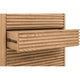 Tammy Tall Dresser Chest | 6 Drawers | Slatted Front Design | Flaxen Wood