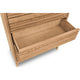 Tammy Tall Dresser Chest | 6 Drawers | Slatted Front Design | Flaxen Wood