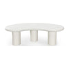 Sofie Tall Coffee Table with Sculptural Organic Design | Cream Wood 54"