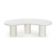 Sofie Tall Coffee Table with Sculptural Organic Design | Cream Wood 54"