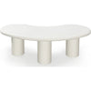 Sofie Tall Coffee Table with Sculptural Organic Design | Cream Wood 54"