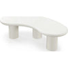 Sofie Tall Coffee Table with Sculptural Organic Design | Cream Wood 54"