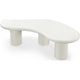 Sofie Tall Coffee Table with Sculptural Organic Design | Cream Wood 54"
