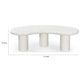 Sofie Tall Coffee Table with Sculptural Organic Design | Cream Wood 54"
