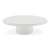Sofie Short Coffee Table | Modern Sculptural Design | Off-White Wood 43"