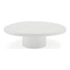 Sofie Short Coffee Table | Modern Sculptural Design | Off-White Wood 43"