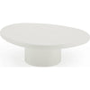 Sofie Short Coffee Table | Modern Sculptural Design | Off-White Wood 43"