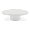 Sofie Short Coffee Table | Modern Sculptural Design | Off-White Wood 43"