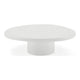 Sofie Short Coffee Table | Modern Sculptural Design | Off-White Wood 43"