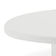 Sofie Short Coffee Table | Modern Sculptural Design | Off-White Wood 43"