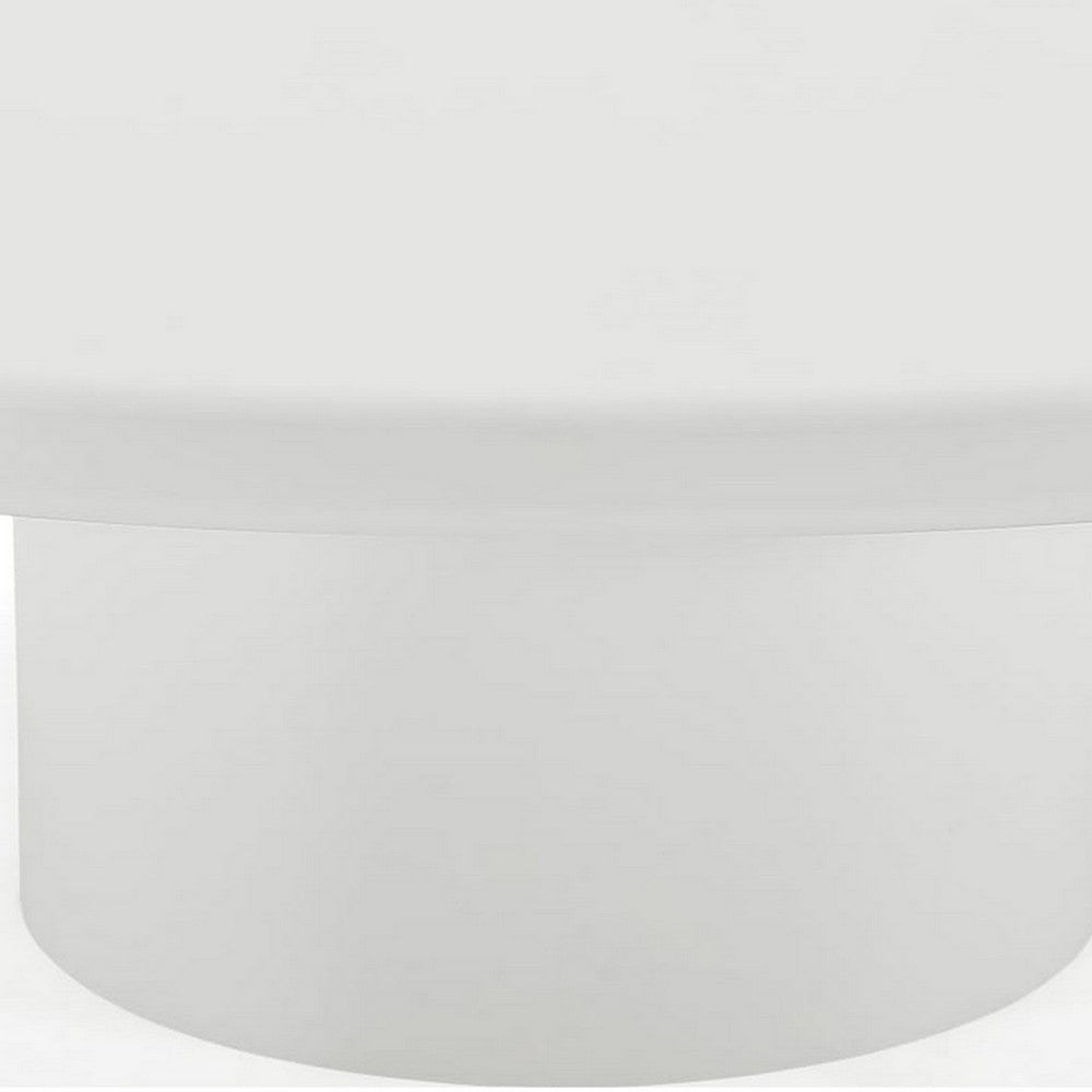 Sofie Short Coffee Table | Modern Sculptural Design | Off-White Wood 43"