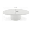 Sofie Short Coffee Table | Modern Sculptural Design | Off-White Wood 43"