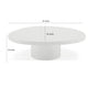 Sofie Short Coffee Table | Modern Sculptural Design | Off-White Wood 43"