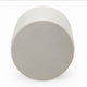 Sofie Modern End Table with Sculptural Cylinder Base | Off White Wood 23"