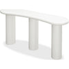 Sofie Modern Console Table with Sculptural Design | Off-White Wood 60"