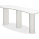 Sofie Modern Console Table with Sculptural Design | Off-White Wood 60"