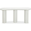 Sofie Modern Console Table with Sculptural Design | Off-White Wood 60"