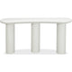 Sofie Modern Console Table with Sculptural Design | Off-White Wood 60"