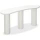 Sofie Modern Console Table with Sculptural Design | Off-White Wood 60"