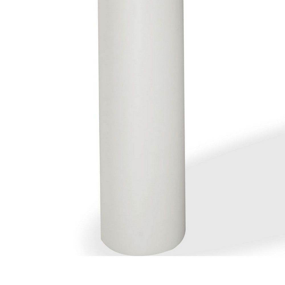 Sofie Modern Console Table with Sculptural Design | Off-White Wood 60"