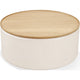 Oslo Lift-Top Coffee Table | Storage & Casters | Barley-White Wood 35" Round