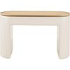 Oslo Lift-Top Console Table with Barley Soft-Close Top | Off-White Wood 48"